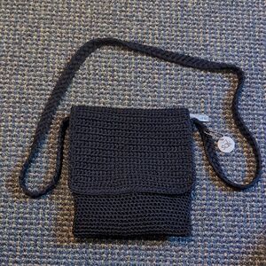 The Sak Navy Crochet Crossbody Bag